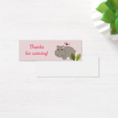 Meisje Hippo Verjaardag baby shower Favor Gift Lab Mini Visitekaartjes (Bureau)