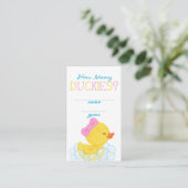 Meisje Hoeveel Duckies Party Game Gissen Kaarten (Staand voorkant)