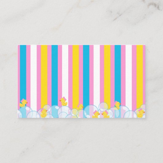 Meisje Hoeveel Duckies Party Game Gissen Kaarten (Achterkant)