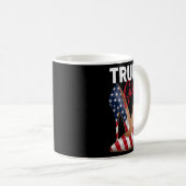 Meisje Hoge Heel Stilettos Amerikaanse vlag Trump  Koffiemok (Voorkant rechts)
