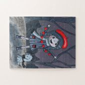 Meisje Holding Hart Garland Puzzel (Horizontaal)