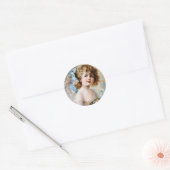 Meisje holding Nest Ronde Sticker (Envelop)