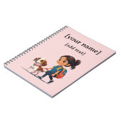 Meisje & Hond Notitieboek – Eigen Tekst (Linkerzijde)
