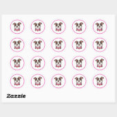 Meisje Hond Pitbull Sticker (Vel)
