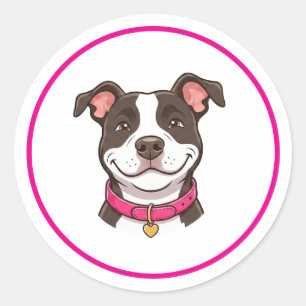 Meisje Hond Pitbull Sticker