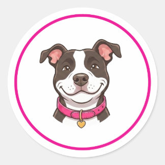 Meisje Hond Pitbull Sticker
