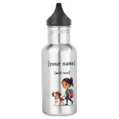 Meisje & Hond Waterfles - Custom Waterfles (Links)