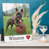 Meisje Hondenliefhebber Foto en naam Franse Bulldo Fotoplaat (Zijkant)