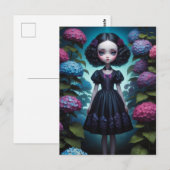 Meisje - Hortensia Briefkaart (Voorkant / Achterkant)