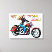 Meisje Hot Dream Roads Canvas Afdruk (Voorkant)