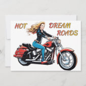 Meisje Hot Dream Roads Flat Kaart (Voorkant)