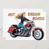 Meisje Hot Dream Roads Flat Kaart (Voorkant / Achterkant)