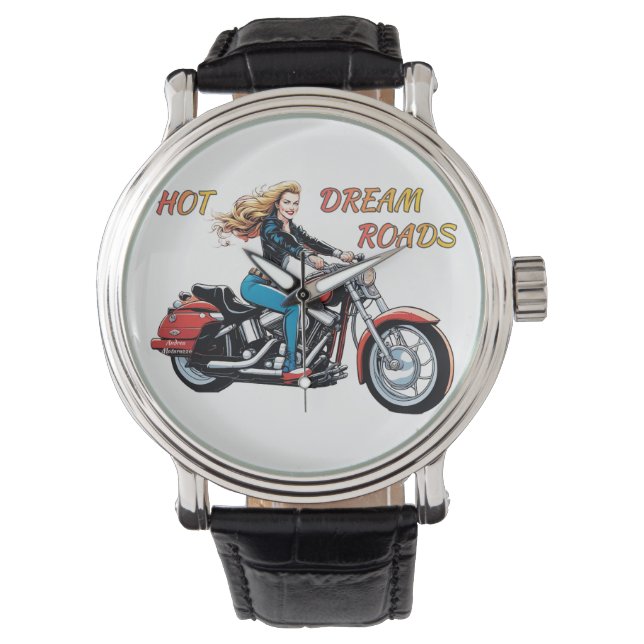Meisje Hot Dream Roads Horloge (Voorkant)