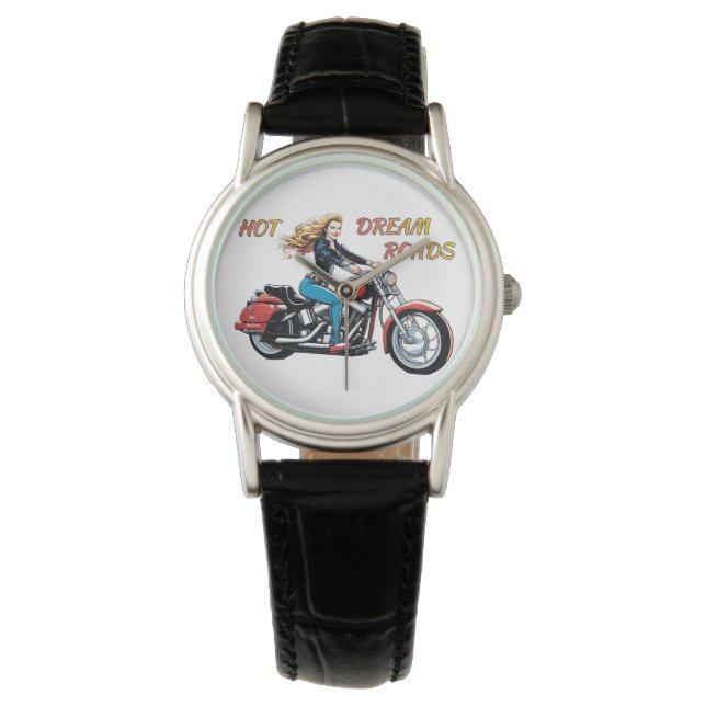 Meisje Hot Dream Roads Horloge (Voorkant)