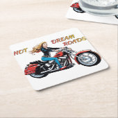 Meisje Hot Dream Roads Kartonnen Onderzetters (Schuin)