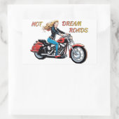 Meisje Hot Dream Roads Rechthoekige Sticker (Tas)