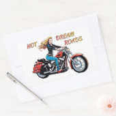 Meisje Hot Dream Roads Rechthoekige Sticker (Envelop)