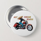 Meisje Hot Dream Roads Ronde Button 7,6 Cm (Voorkant /achterkant)