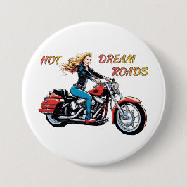 Meisje Hot Dream Roads Ronde Button 7,6 Cm
