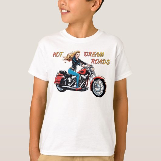 Meisje Hot Dream Roads T-shirt (Voorkant)