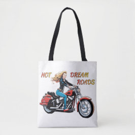 Meisje Hot Dream Roads Tote Bag