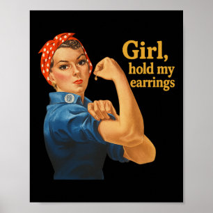 Meisje Houd Mijn Oorbellen Anti Trump Rosie De Riv Poster