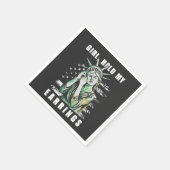 Meisje, Houd Mijn Oorbellen Vrijheid Status Amerik Servet (Hoek)