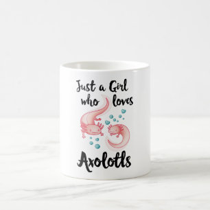 Meisje houdt van Axolotls Cute Axolotl Gift Women Koffiemok