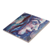 Meisje houdt van blues tegeltje (Zijkant)