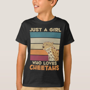 Meisje houdt van Cheetahs Wilde Kattenliefhebber T-shirt