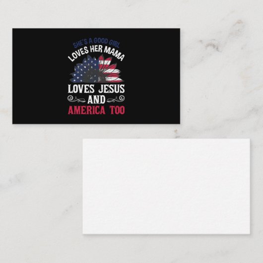 Meisje houdt van haar moeder en houdt van Jezus en Visitekaartje (Voorkant / Achterkant)