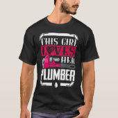 Meisje houdt van haar plas I piperfitter Plumb T-shirt (Voorkant)