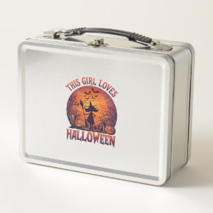 Meisje houdt van Halloween Heks Pompoenen Vleermui