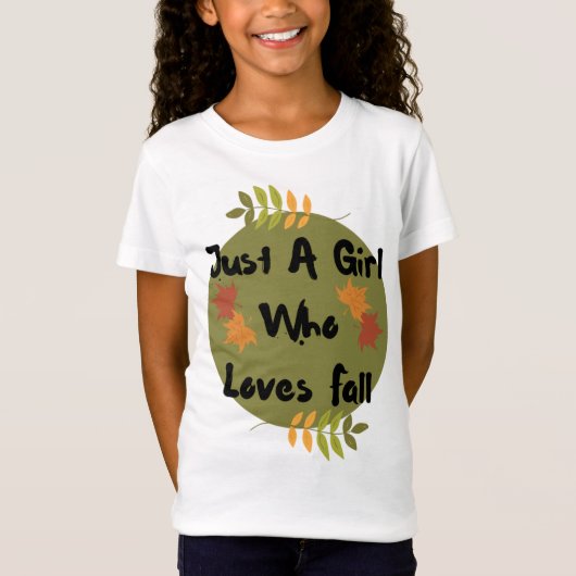 meisje houdt van herfst T-Shirt (Voorkant)