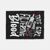 Meisje houdt van het filtreren van bloed nierdialy fleece deken (Voorkant (Horizontaal))