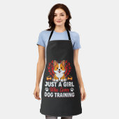 Meisje houdt van honden training Corgi Schort (Gedragen)