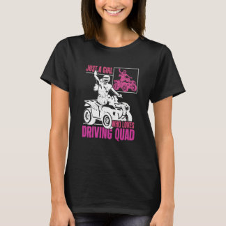 Meisje houdt van rijden Quad Motocross Offroad ATV T-shirt