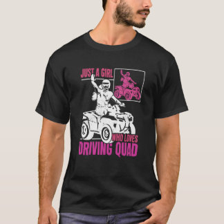 Meisje houdt van rijden Quad Motocross Offroad ATV T-shirt