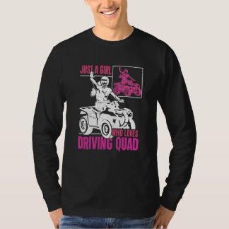 Meisje houdt van rijden Quad Motocross Offroad ATV T-shirt