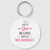 Meisje houdt van scherm Millwright Sleutelhanger (Voorkant)