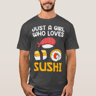 Meisje houdt van sushi Japans eten Japan sushi T-shirt