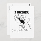 Meisje I Cheer Tshirts en Gifts Briefkaart (Voorkant / Achterkant)