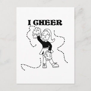 Meisje I Cheer Tshirts en Gifts Briefkaart