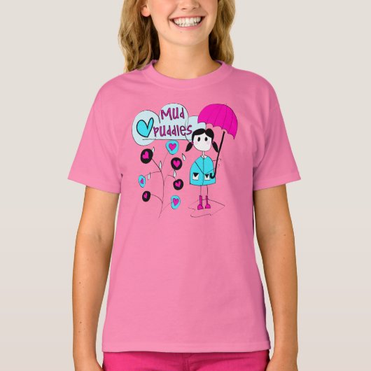 Meisje I de Vulklei van de Modder van de Liefde T-shirt (Voorkant)