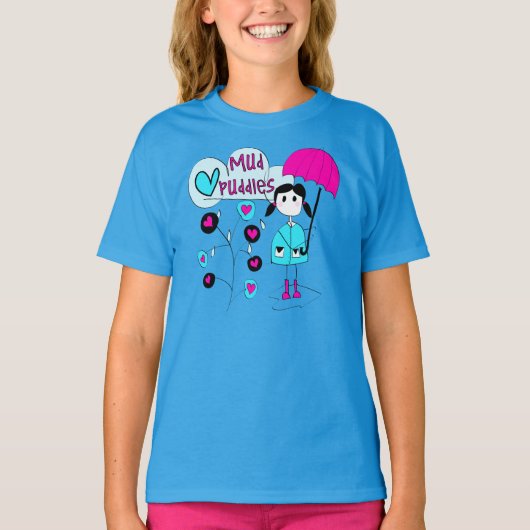 Meisje I de Vulklei van de Modder van de Liefde T-shirt (Voorkant)