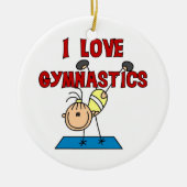 Meisje I Love Gymnastics Keramisch Ornament (Voorkant)