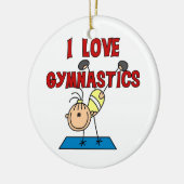 Meisje I Love Gymnastics Keramisch Ornament (Links)