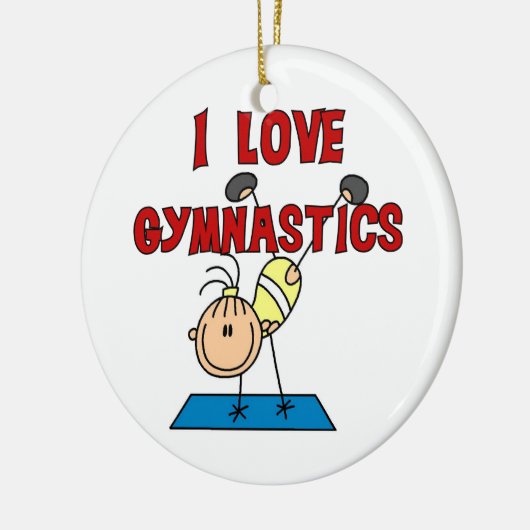 Meisje I Love Gymnastics Keramisch Ornament (Links)
