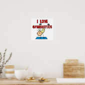 Meisje I Love Gymnastics Poster (Keuken)