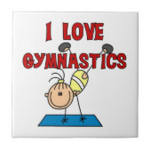 Meisje I Love Gymnastics Tegeltje (Voorkant)